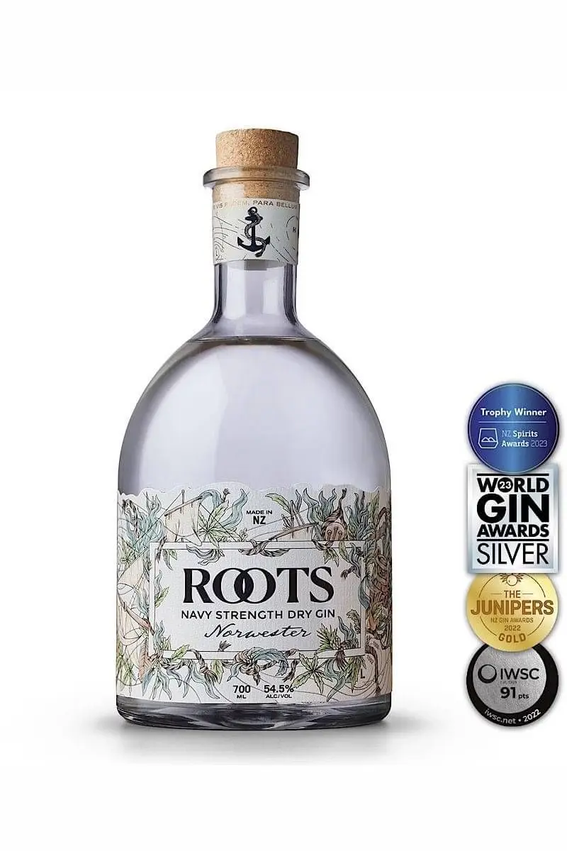 Roots 'Norwester' Navy Strength NZ Gin 700ml 54.5%