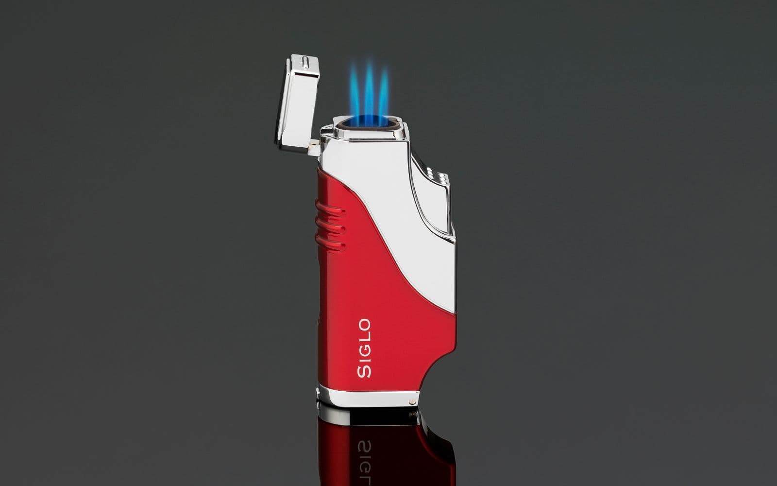 Siglo Triple Flame Lighter - Red image 1
