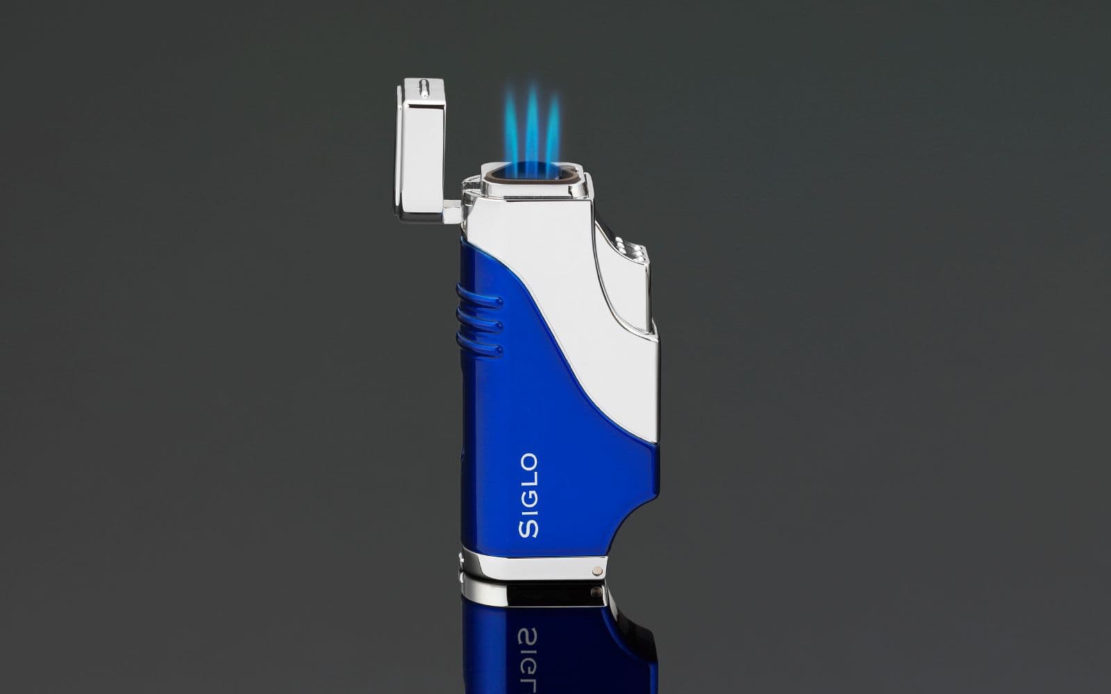 Siglo Triple Flame Lighter - Blue image 1