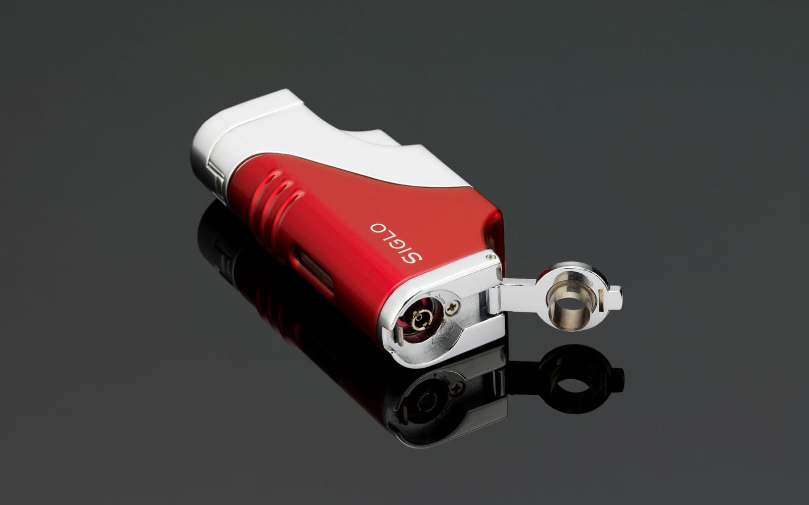 Siglo Triple Flame Lighter - Red
