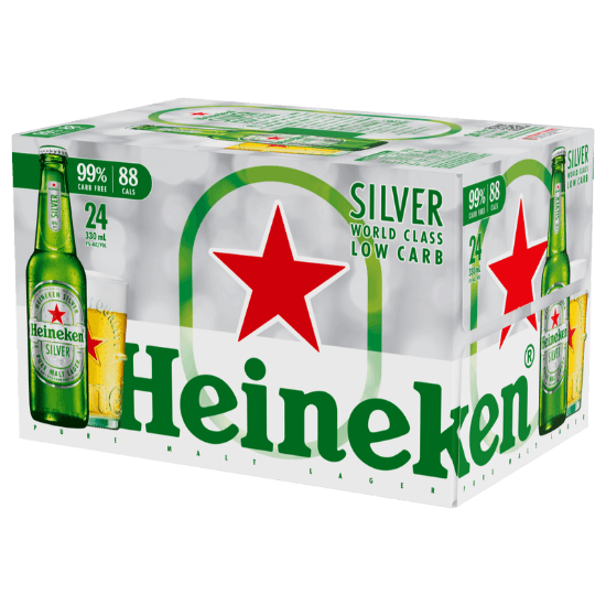 Heineken Silver Low Carb Lager 24x330ml
