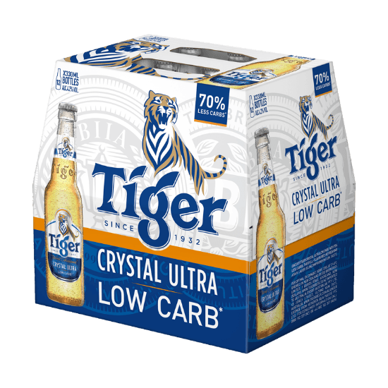 Tiger Crystal Ultra Low Carb Lager 12x330ml